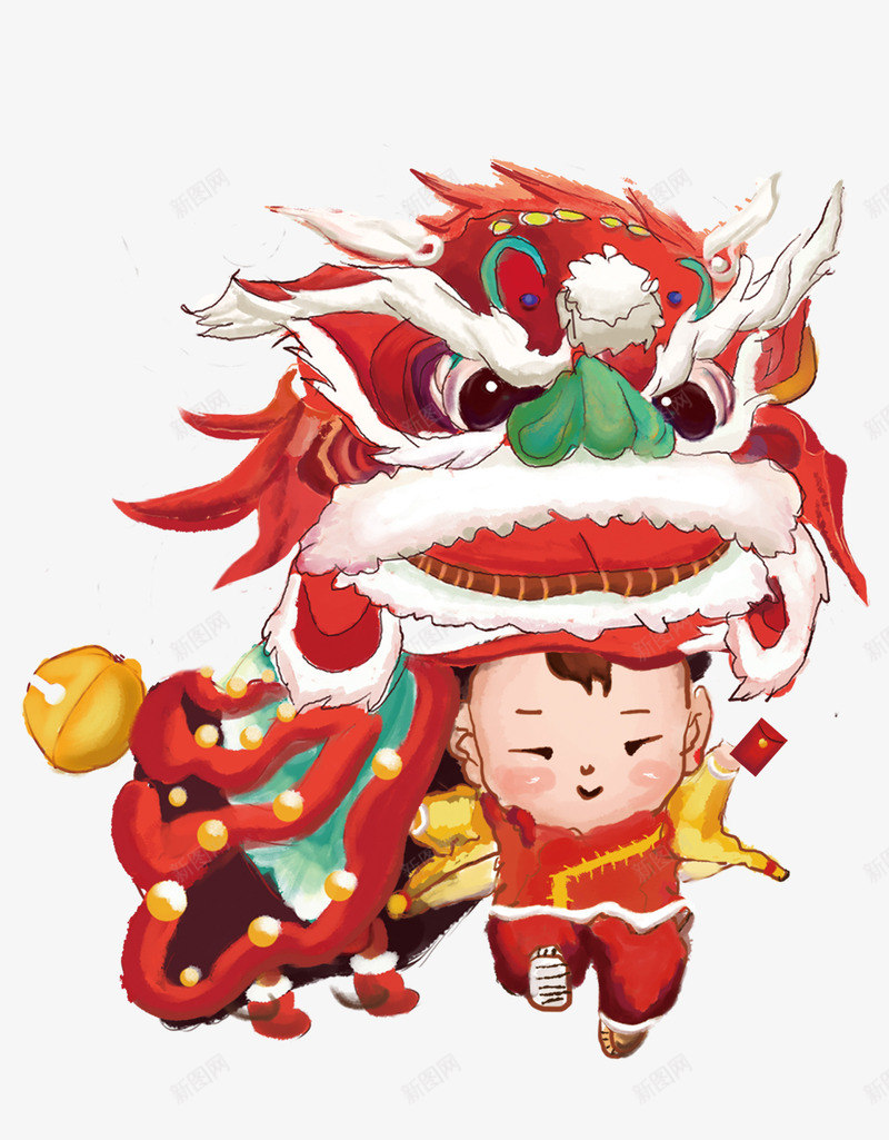 庙会舞狮子红色系中国风png免抠素材_88icon https://88icon.com 中国传统 中国风 人物 元旦 小孩子舞狮 庙会舞狮子 彩绘舞狮 新年 春节 红色系 舞狮子 节日 节日与安然 节日免费下载 逛庙会