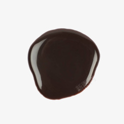 一滩棕黑色巧克力浆素材