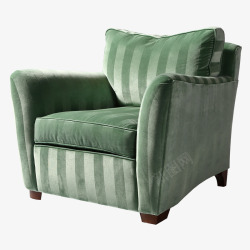 绒面绿色休闲沙发素材