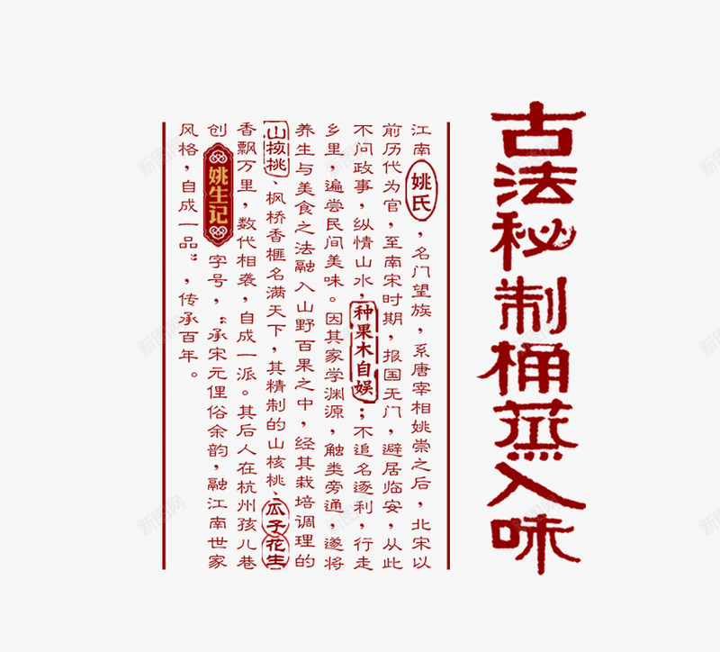 古方说明png免抠素材_88icon https://88icon.com 中国风 古风字体 祖传秘方 说明书