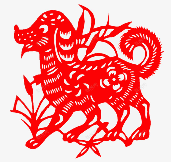 狗行千里png免抠素材_88icon https://88icon.com 2018狗年 中国风 吉祥狗 狗年剪纸 狗行千里 瑞狗