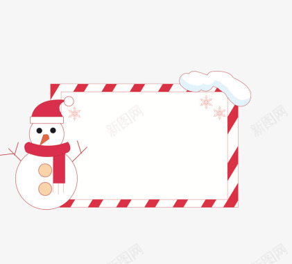 圣诞雪人边框图标图标
