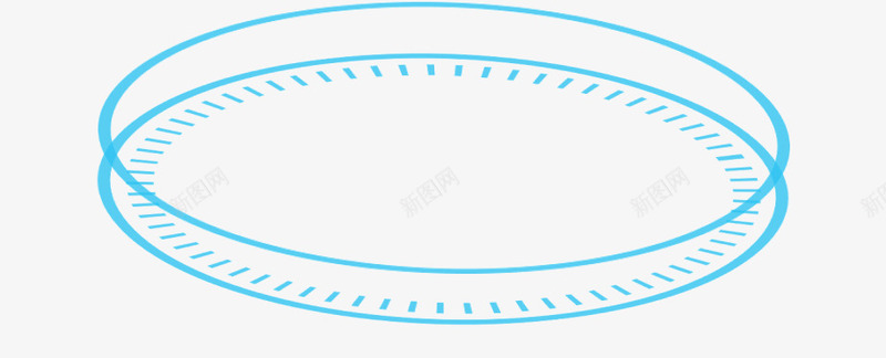 科技弧线蓝绿色科技圆环图标图标