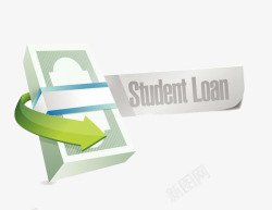 纸币与学生贷款素材