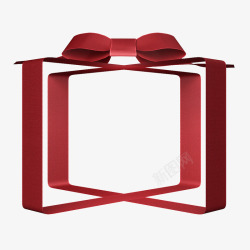 纸盒子红色礼盒框架高清图片