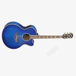 蓝色吉他素材