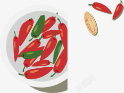 辣椒碎末卡通食品高清图片