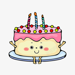 萌萌哒表情包卡通可爱的生日蛋糕高清图片