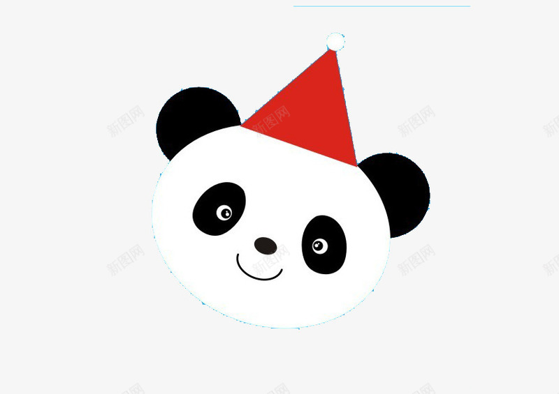 卡通熊猫png免抠素材_88icon https://88icon.com 帽子 熊猫 红色