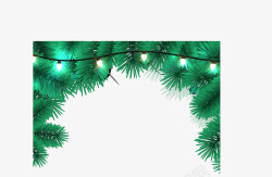 圣诞树装饰边框矢量图素材