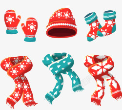 雪花围巾圣诞节主题服装高清图片
