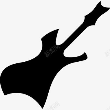 电吉他形状不规则的图标图标