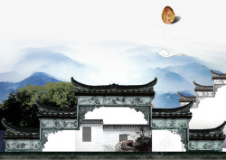 徽派马头墙中国文化高清图片