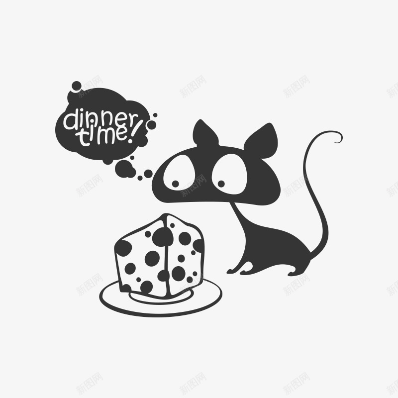 糕点和猫咪png免抠素材_88icon https://88icon.com 剪影 尾巴 手绘 方块 猫咪 盘子 简图 糕点 黑色的