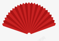 折纸扇子中国风红色折纸扇高清图片