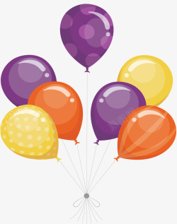 节日派对彩色气球矢量图素材