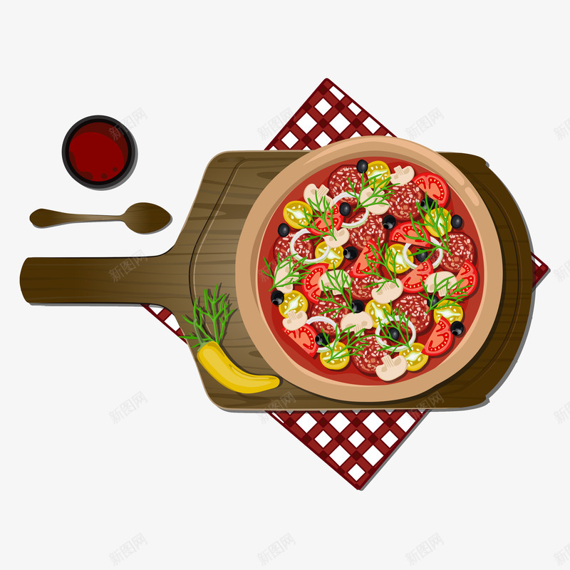 美味披萨俯视png免抠素材_88icon https://88icon.com AI 俯视图 勺子 广告设计 快餐食品 披萨 披萨酱 桌布 美味披萨俯视图矢量素材图片免费下载 蘑菇 设计 辣椒 迷迭香