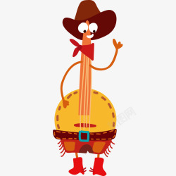 吉他卡通造型素材