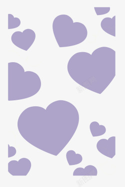 婚礼紫色爱心装饰素材