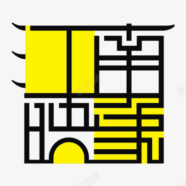 文案排版江南印象建筑标识图标图标