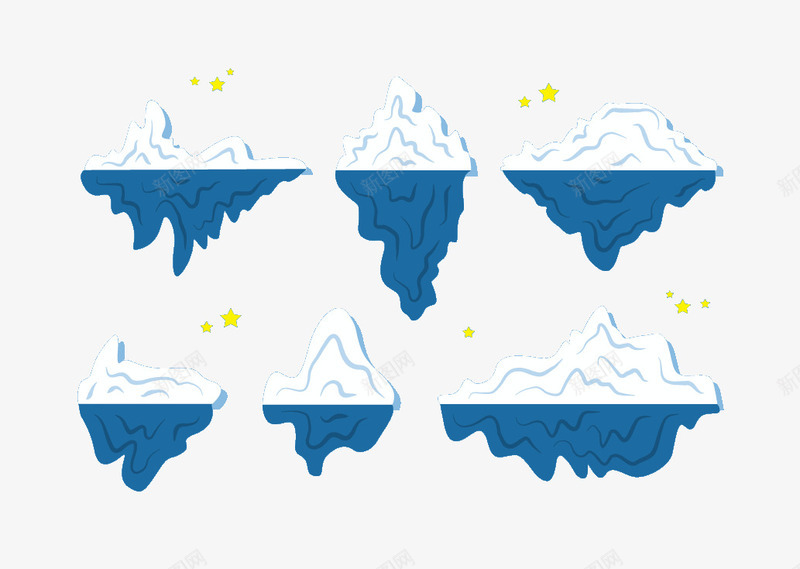 冰山矢量图eps免抠素材_88icon https://88icon.com 冰块 冰山 冰雪 北极 模型 矢量图