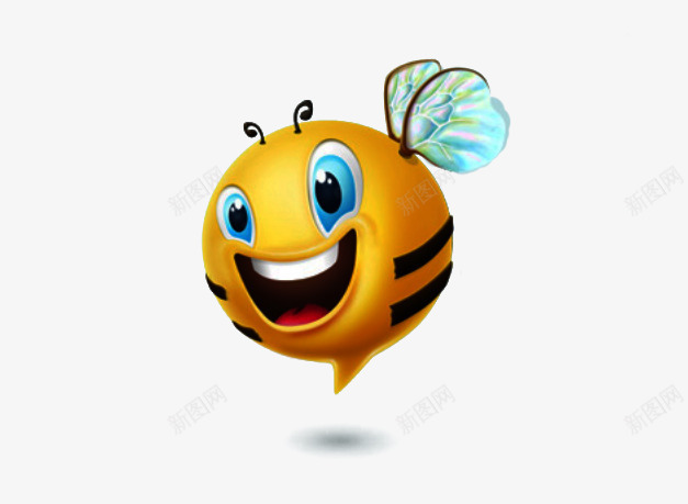 卡通手绘蜜蜂png免抠素材_88icon https://88icon.com 创意 夸张 手绘蜜蜂 抽象 昆虫 翅膀 表情
