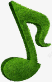 绿草字母音符素材