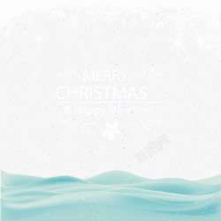 雪花边框圣诞贺卡矢量图素材