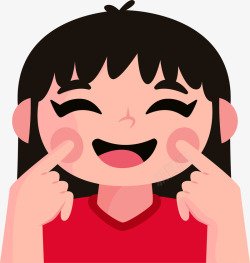 微笑表情的女孩素材