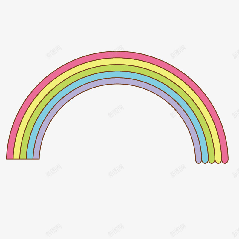 美丽的彩虹png免抠素材_88icon https://88icon.com 弯弯的 彩虹 手绘 拱桥 漂亮的 美丽的 雨后