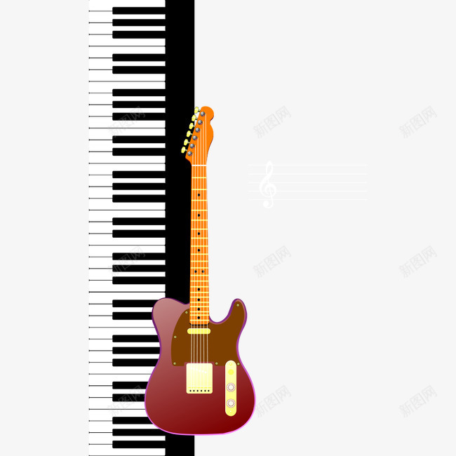 吉他png免抠素材_88icon https://88icon.com 乐器 动感 吉他 声音 时尚 潮流 艺术 钢琴 音乐 音乐元素 音乐背景 音符