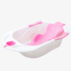 粉色母婴浴盆产品实物图素材