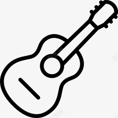 矢量乐器吉他图标图标