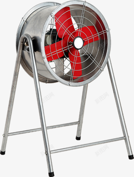 可移动银色红色扇叶排气扇png免抠素材_88icon https://88icon.com 换气扇 排气扇 排风 排风扇 电器 风扇 风机