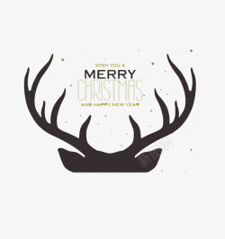 麋鹿角发箍圣诞快乐和麋鹿的角高清图片