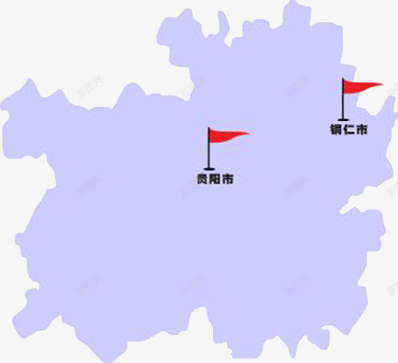 淡紫色贵州地图png免抠素材_88icon https://88icon.com 淡紫色 空白 贵州地图