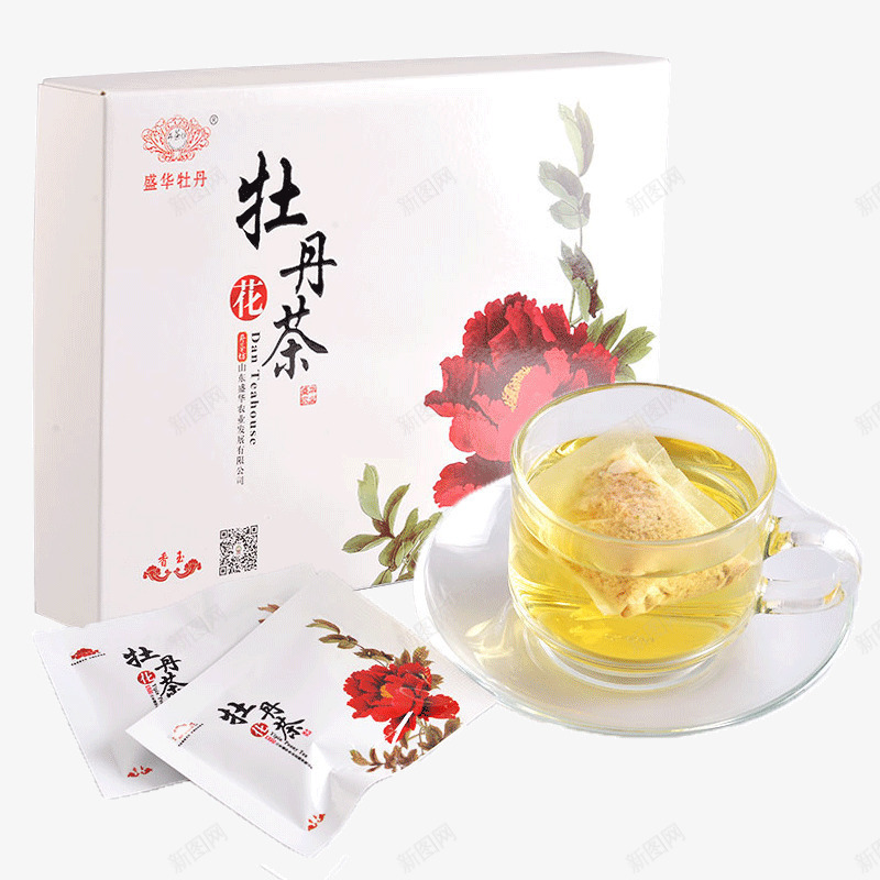 牡丹花茶png免抠素材_88icon https://88icon.com 牡丹花茶 花茶 菏泽特产