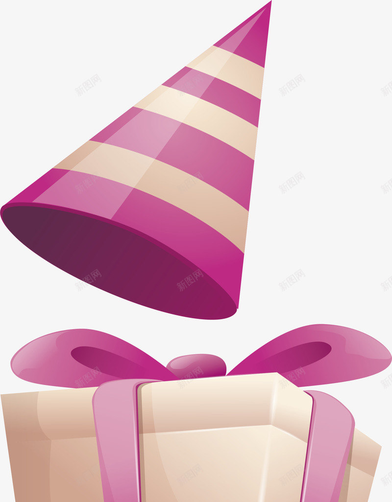 粉红色生日礼物盒矢量图ai免抠素材_88icon https://88icon.com 生日派对 矢量png 礼物盒 礼盒 粉红色 粉色礼盒 矢量图