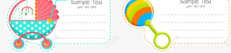 母婴标签矢量图eps免抠素材_88icon https://88icon.com 卡通标签 母婴标签 矢量图