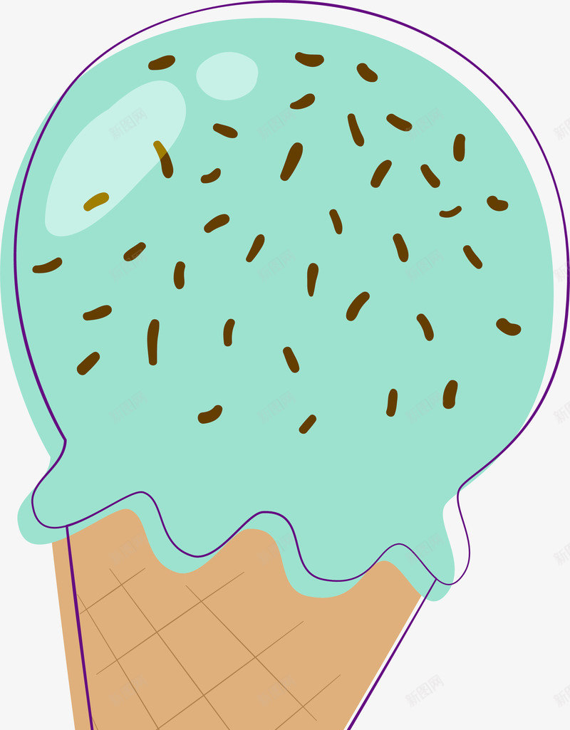 卡通手绘冰淇淋插画装饰矢量图ai免抠素材_88icon https://88icon.com 冰淇淋 冰淇淋PNG 夏季雪糕 棒冰 甜筒 雪糕免抠png 矢量图