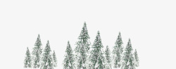 圣诞节树雪装饰素材
