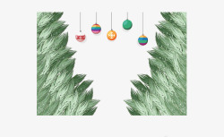 圣诞节彩色圣诞球挂饰矢量图素材