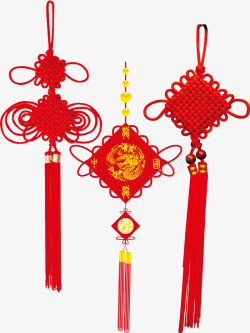 春节新春吉祥结红色素材