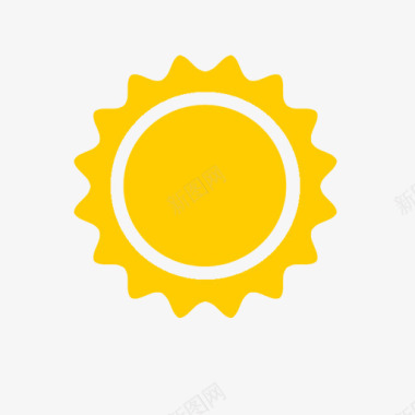 太阳简笔太阳黄太阳图标装饰图标