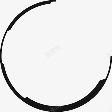 不规则几何圆环中国风水墨中国风几何圆环图标图标