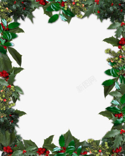 绿色圣诞节日装饰边框背景素材