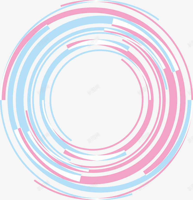 粉色和蓝色旋转圆圈矢量图eps免抠素材_88icon https://88icon.com 创意 圆圈设计 旋转圆圈 海边设计 粉色 蓝色 设计装饰 矢量图