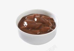 一小碗融化巧克力浆素材