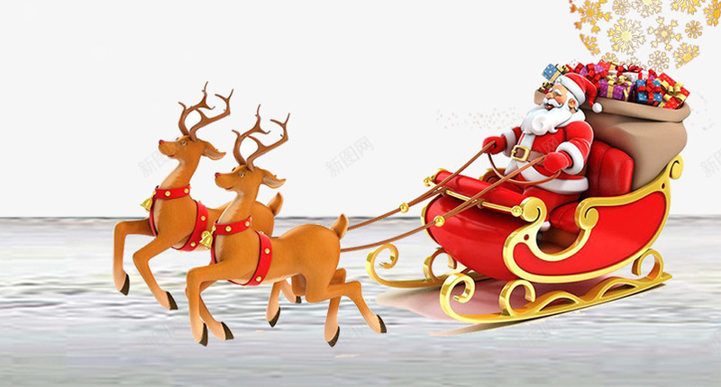 圣诞节png免抠素材_88icon https://88icon.com 喜庆 圣诞快乐 圣诞礼物 圣诞老人 圣诞节 平安夜 红色 节日气氛 雪地 雪橇 驯鹿