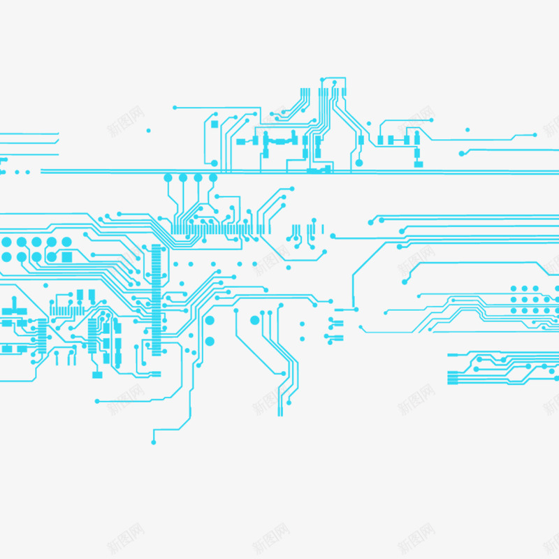 科技感蓝色科技电路板png免抠素材_88icon https://88icon.com 接线图 科技 科技感 背景 蓝色